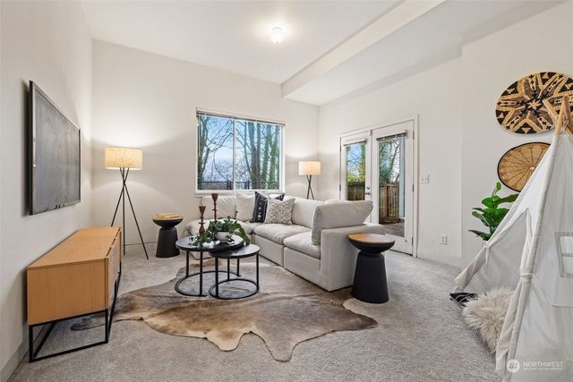 a view of a backyard with garden