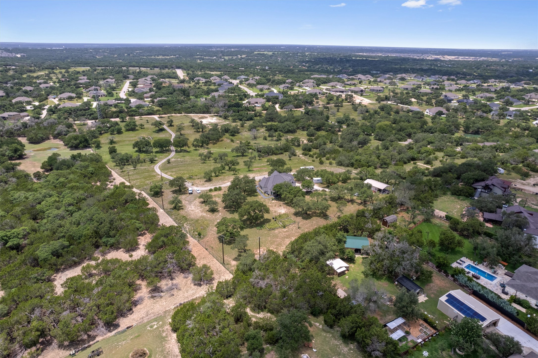360 Sunset Ridge Drive Liberty Hill, TX 78642 - Photo 5 of 40 an aerial view of multiple house