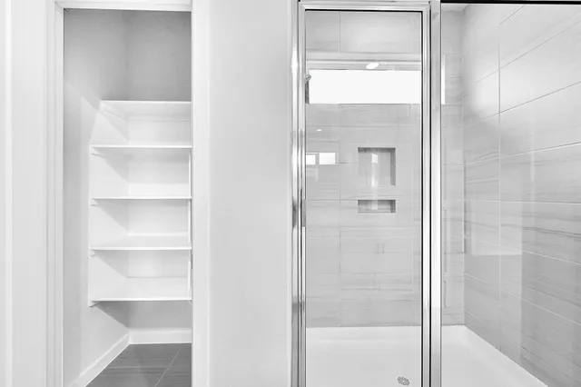 a close view of closet