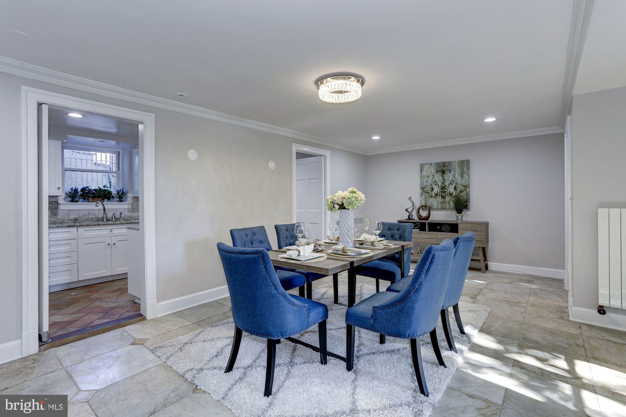 3306 R Street Northwest Washington, DC 20007 - Photo 17 of 38 Original marble floors from the Old Ebbitt Hotel