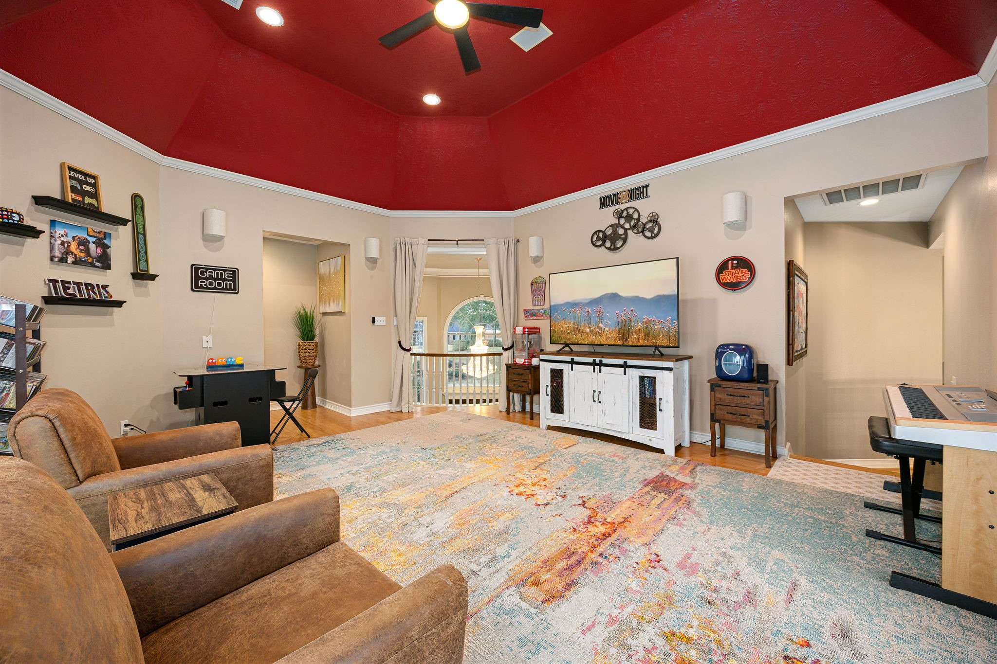 17511 Hawkin Lane Tomball, TX 77377 - Photo 28 of 49 a living room with furniture and kitchen view