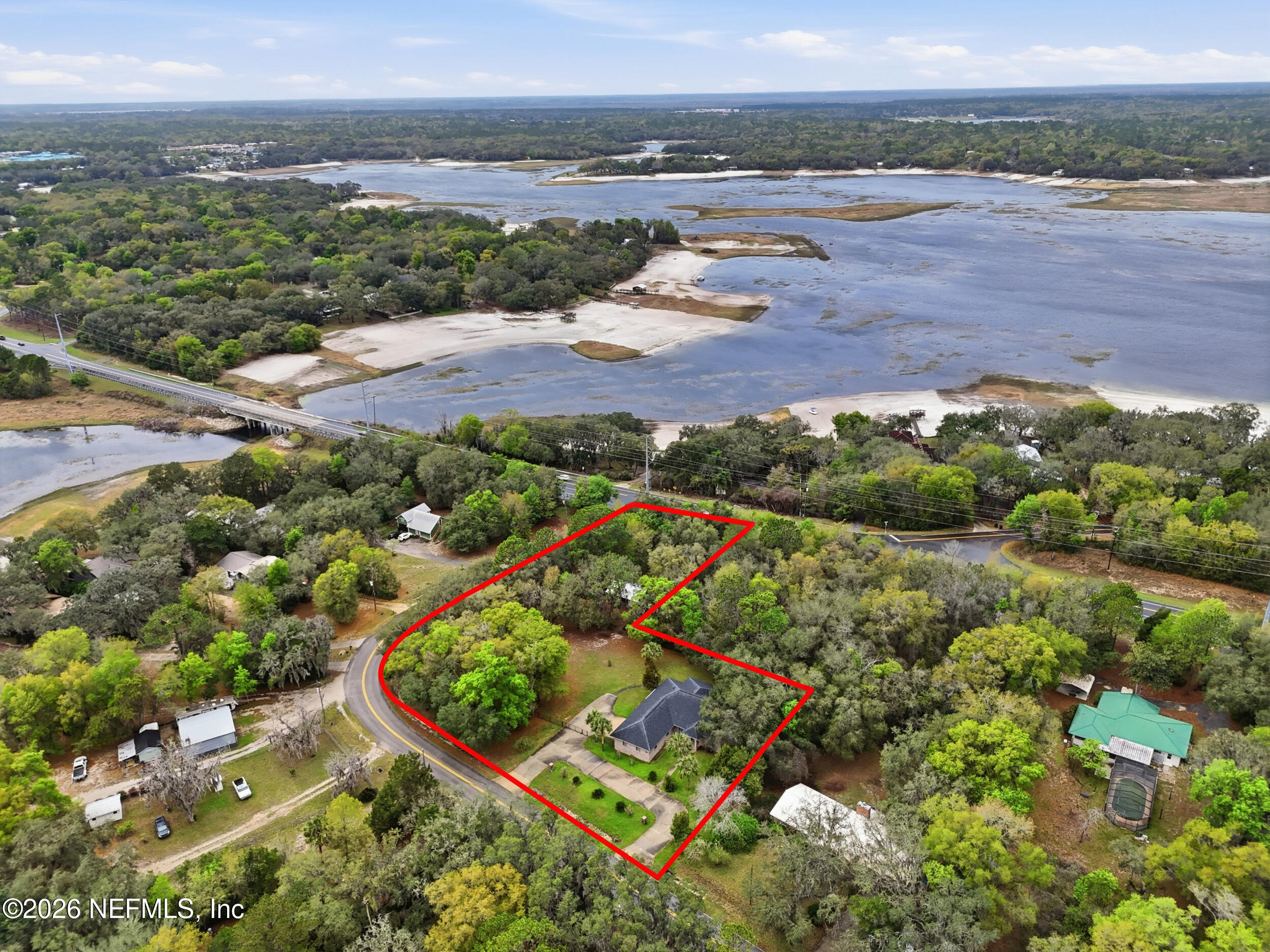 6455 Brooklyn Bay Road Keystone Heights, FL 32656 - Photo 46 of 50 an aerial view of residential houses with outdoor space