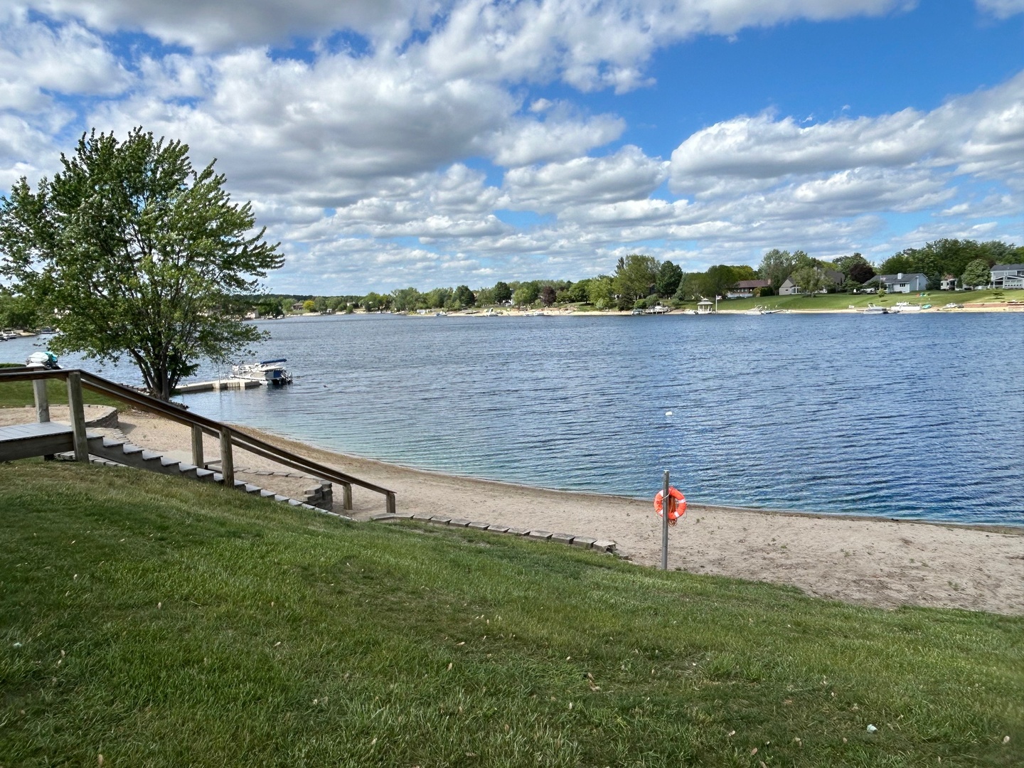 122 San Carlos Road Minooka, IL 60447 - Photo 34 of 35 a view of a lake with a yard