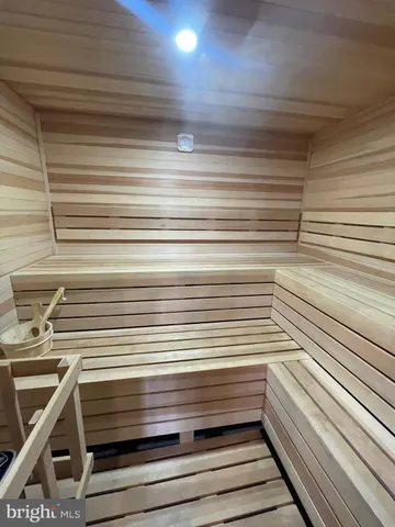 a lobby with entryway and stairs