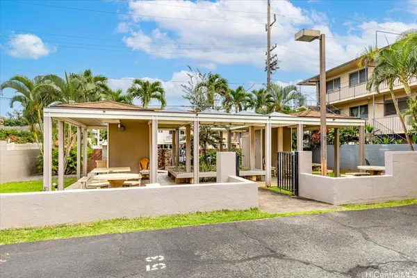 a view of a building with a outdoor space