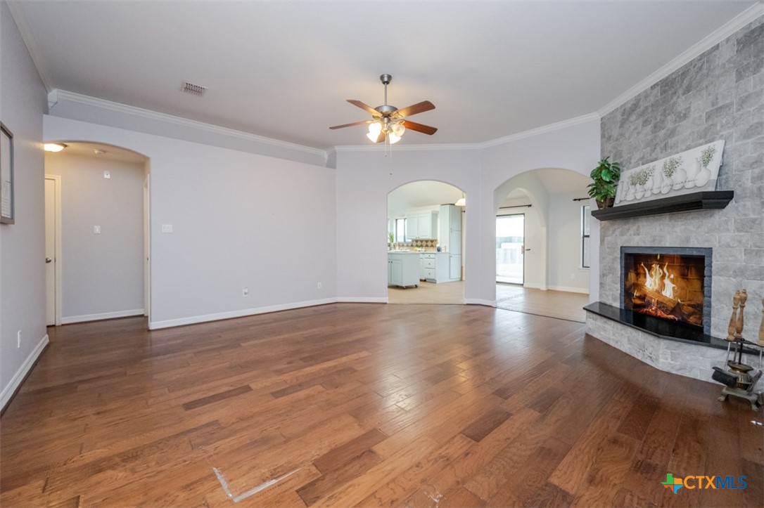 124 Prairie Circle Kempner, TX 76539 - Photo 19 of 34 a view of a room fire place and a fireplace