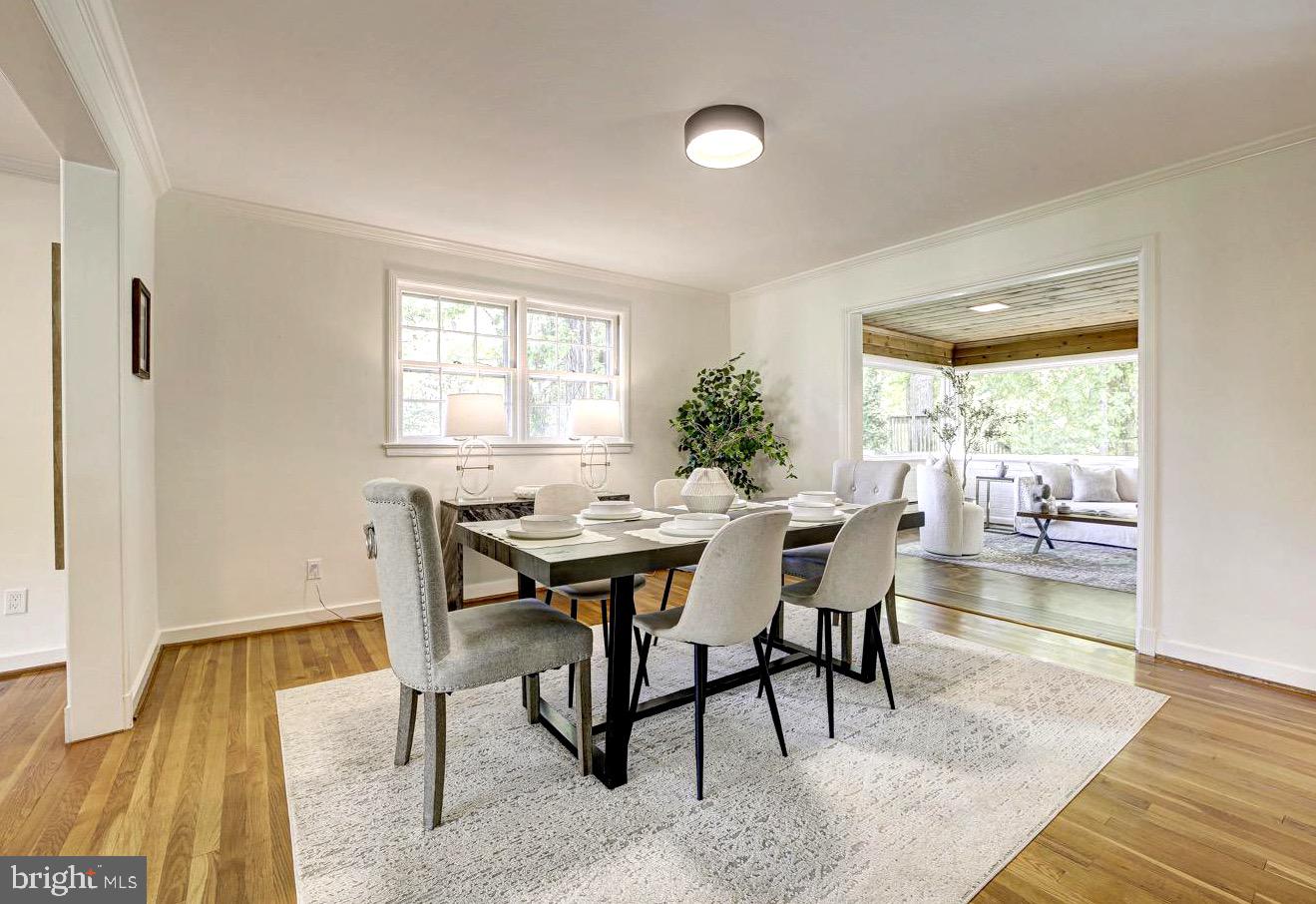 2824 Ellicott Street Northwest Washington, DC 20008 - Photo 14 of 47 a view of a dining room with furniture and wooden floor