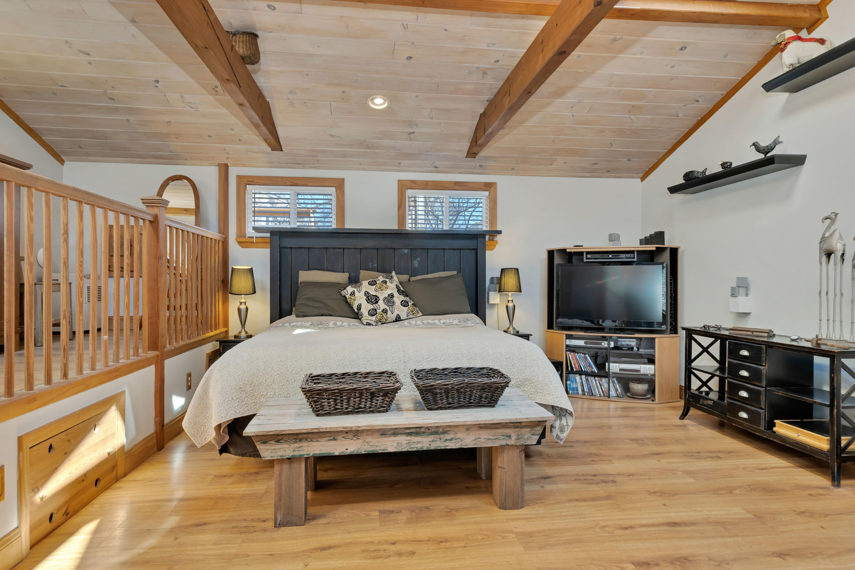 110 Kelley Road Hyannis, MA 02601 - Photo 29 of 49 a bedroom with a bed and a flat screen tv