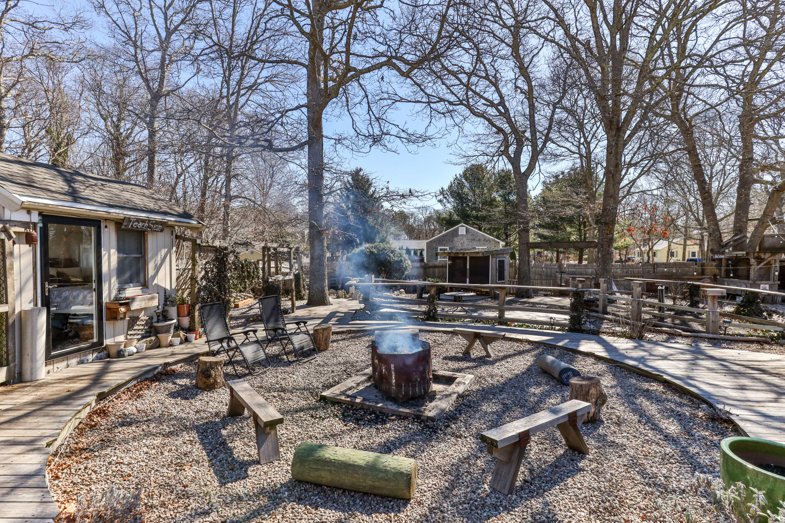 110 Kelley Road Hyannis, MA 02601 - Photo 41 of 49 a view of a patio with snow