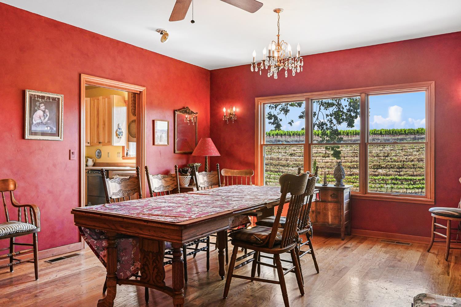 5143 Dry Creek Road Healdsburg, CA 95448 - Photo 24 of 85 a view of a dining room with furniture window and outside view