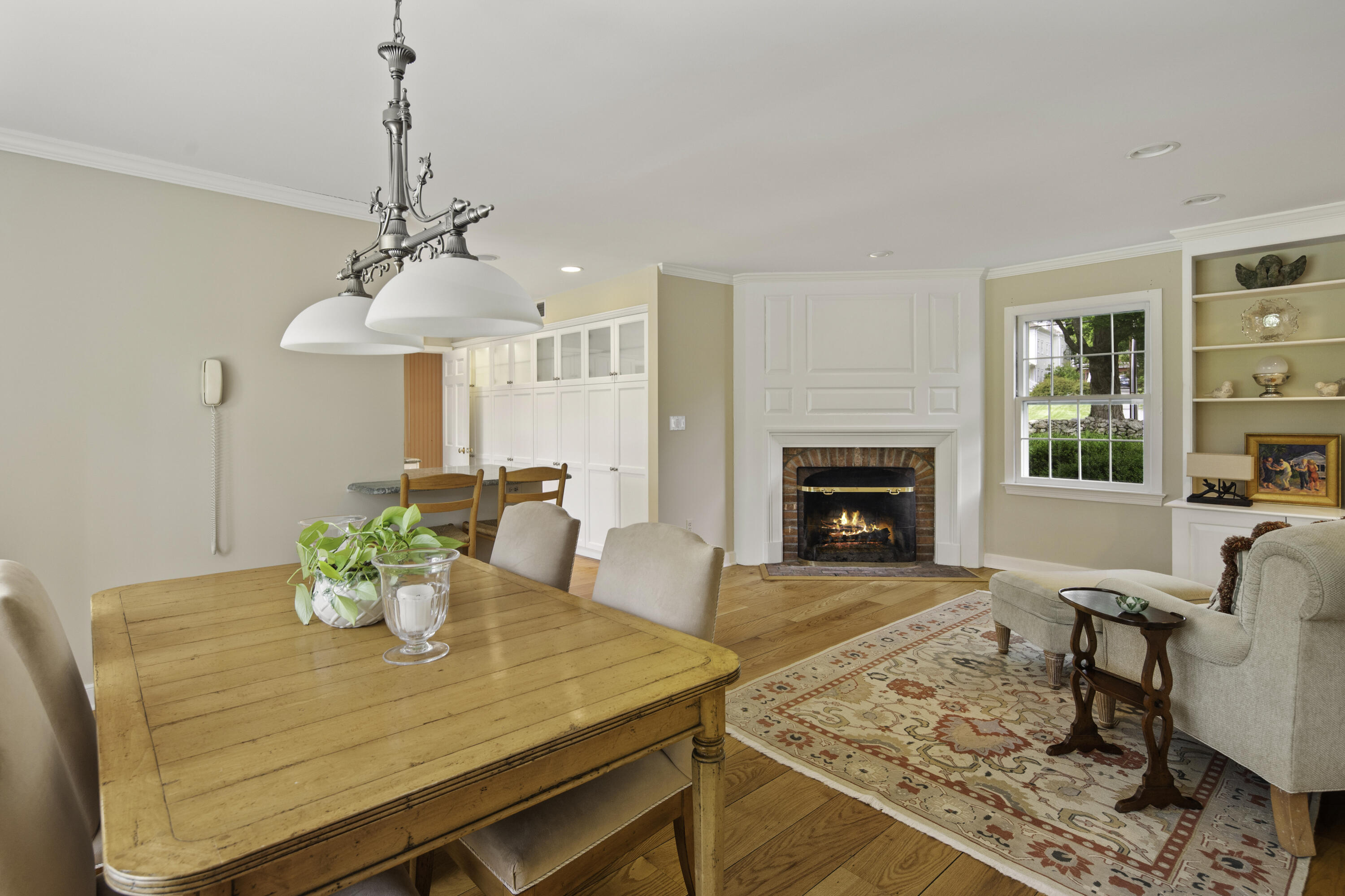 246 White Oak Shade Road New Canaan, CT 06840 - Photo 17 of 38 a living room with furniture and a fireplace