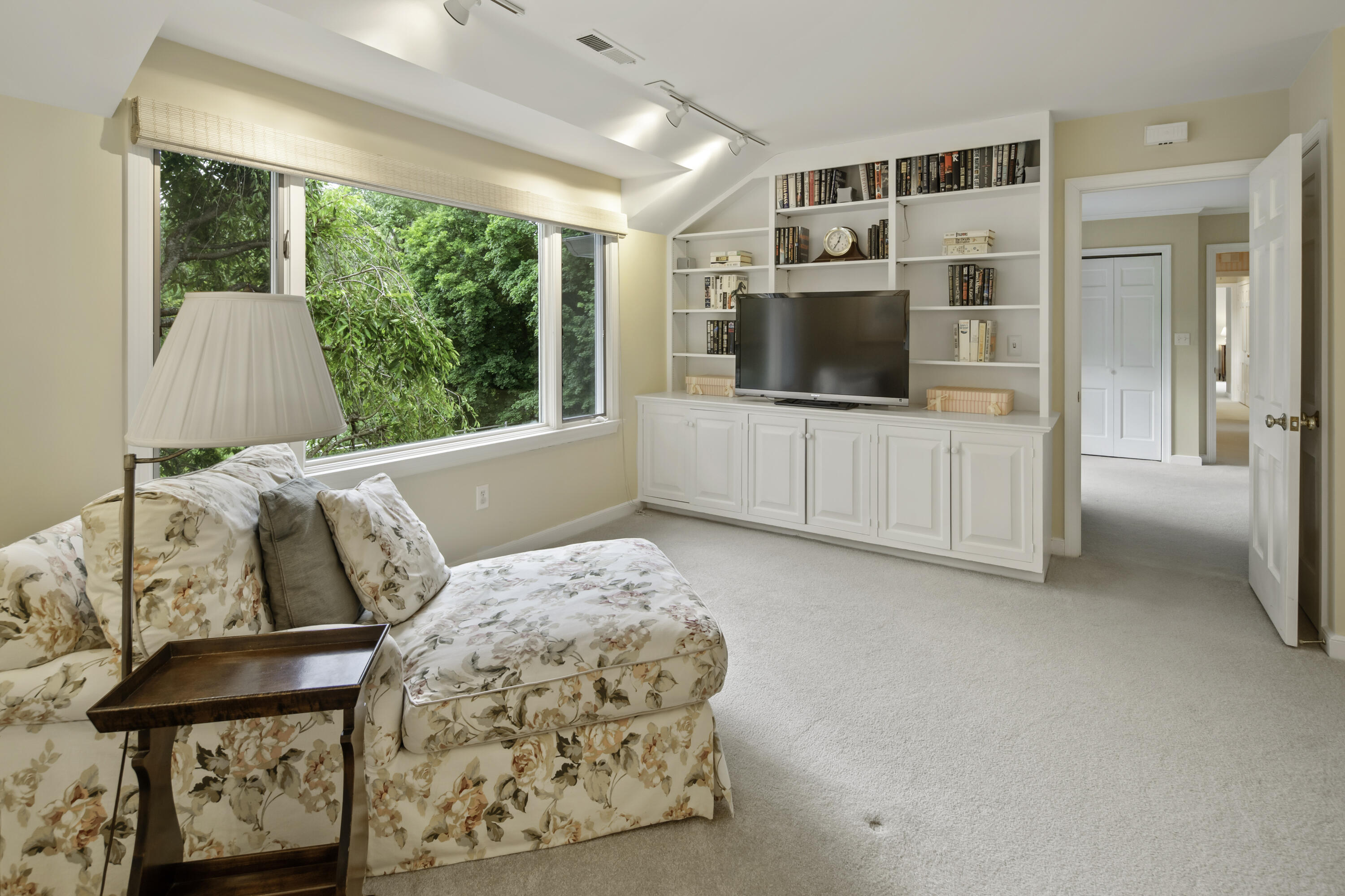 246 White Oak Shade Road New Canaan, CT 06840 - Photo 27 of 38 a living room with furniture and a flat screen tv