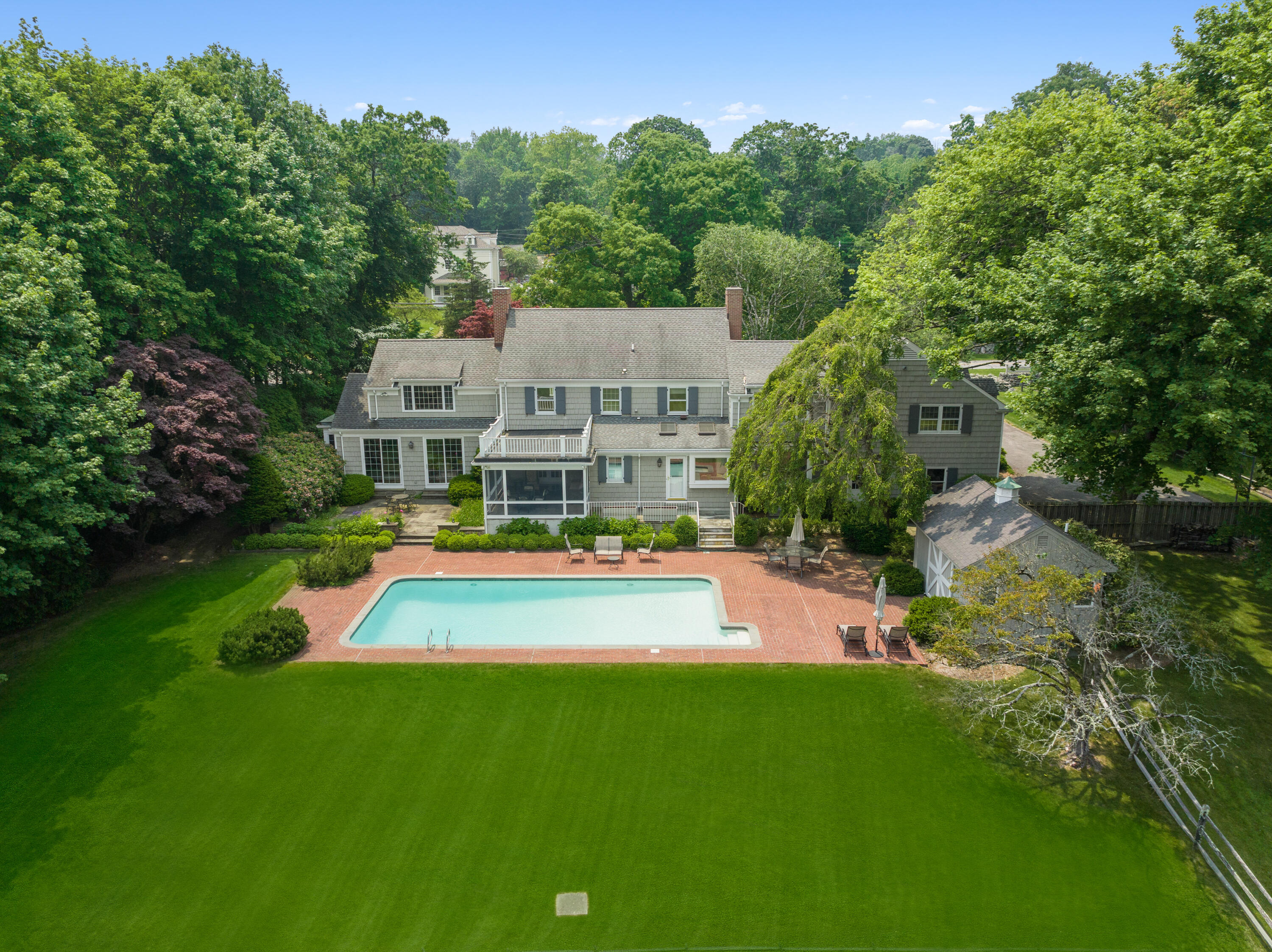 246 White Oak Shade Road New Canaan, CT 06840 - Photo 6 of 38 a view of house with swimming pool