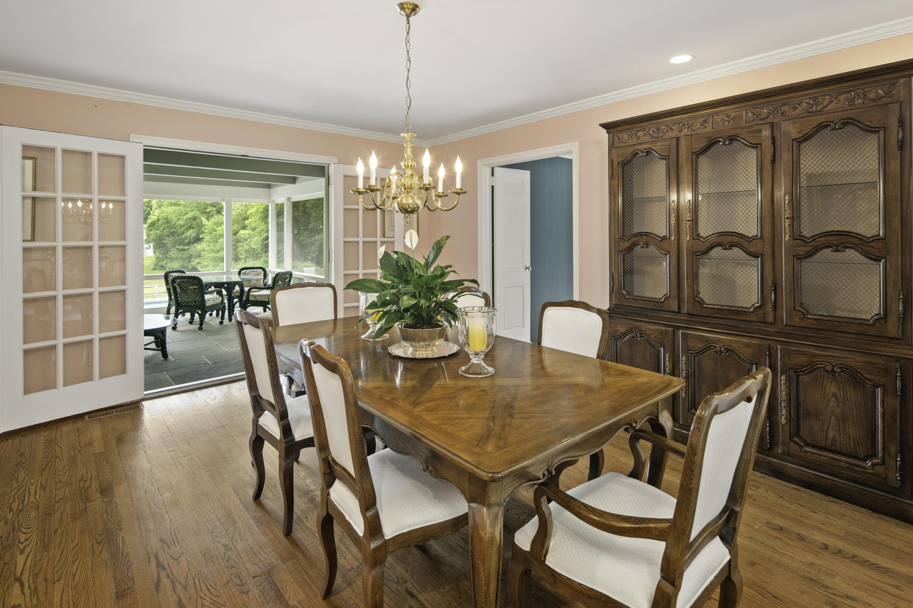246 White Oak Shade Road New Canaan, CT 06840 - Photo 10 of 38 a view of a dining room with furniture window and wooden floor