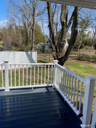 a view of wooden deck