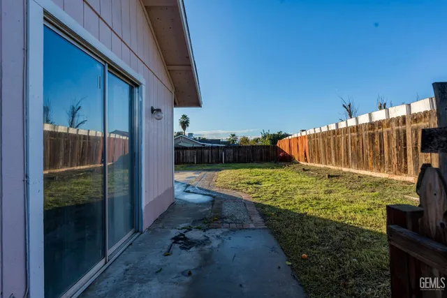 a backyard of a house