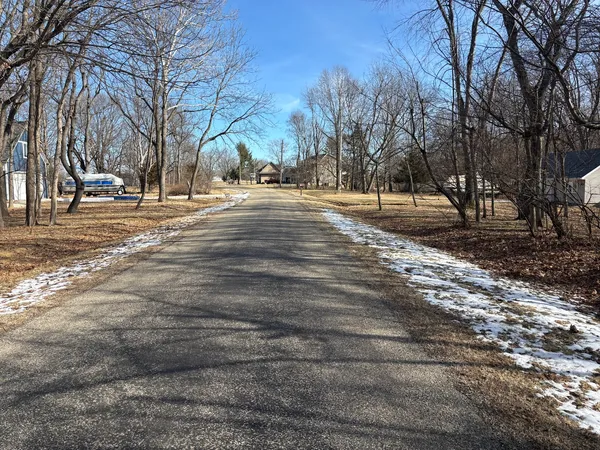 a view of road with covered with snow