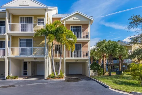 a view of a lake from a yard
