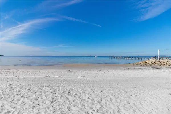 a view of a lake and outdoor space