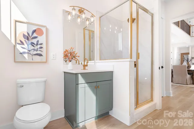 a view of a room with shelves