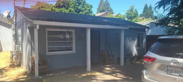a backyard of a house