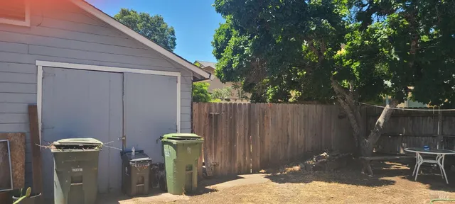 a backyard of a house