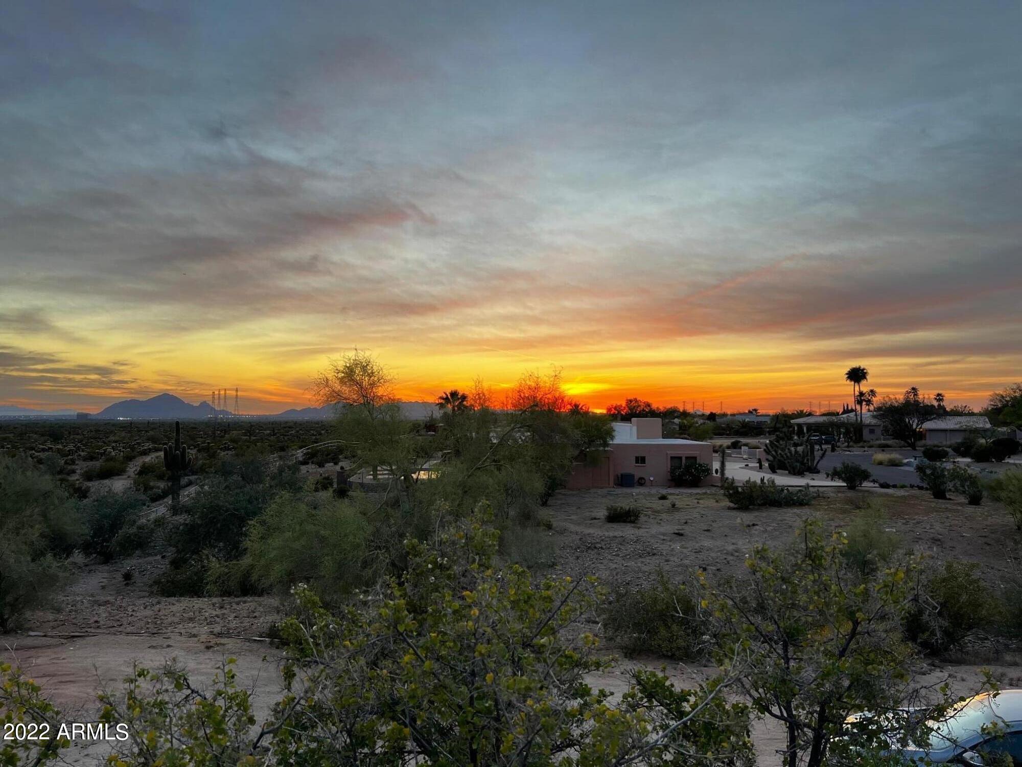 12649 East Doubletree Ranch Road Scottsdale, AZ 85259 - Photo 3 of 7 side view with sunset
