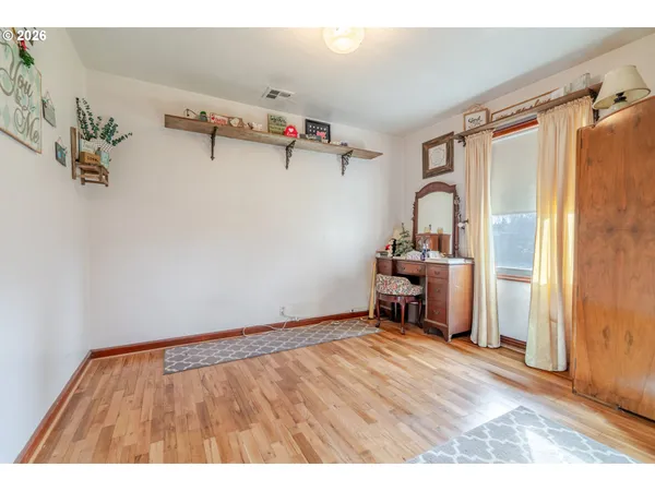 a room with a table and a chair