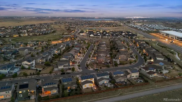an aerial view of a city