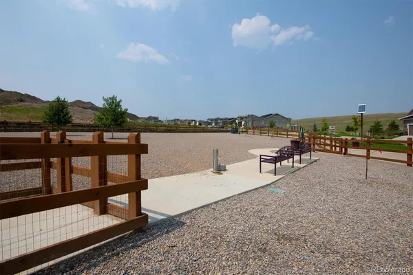 a terrace with outdoor seating