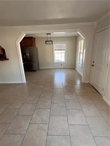 a view of a livingroom with a and a window