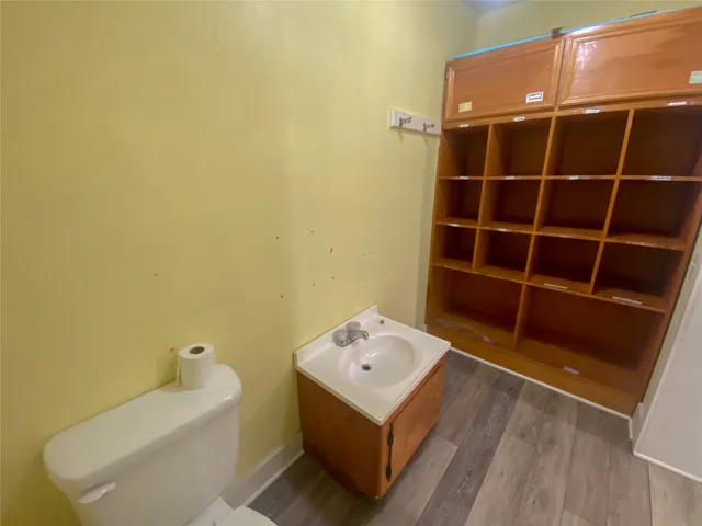 a bathroom with a sink and a toilet