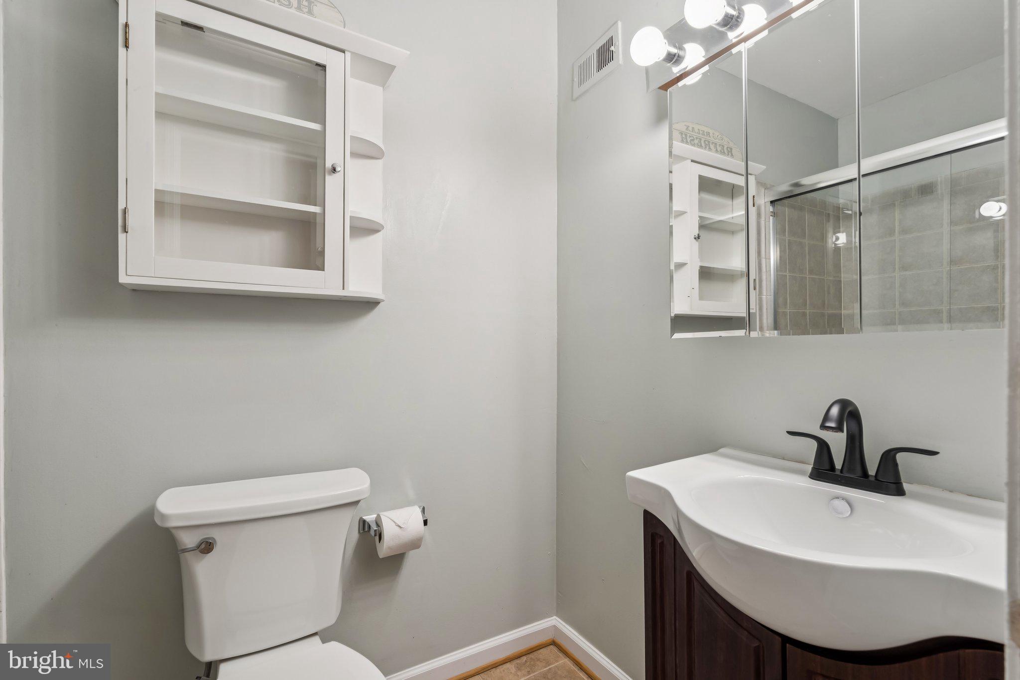 2408 Wanda Way Reston, VA 20191 - Photo 15 of 45 a bathroom with a sink a toilet and a mirror