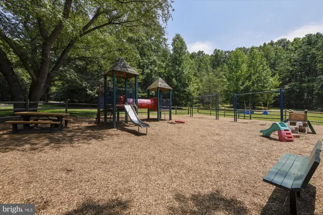 a view of park with slide