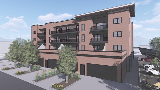 84 South 100 West Vernal, UT 84078 - Photo 2 of 5 Contemporary brick multi-story building featuring multiple private balconies with dark railings