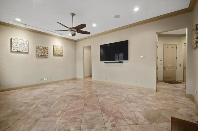 a view of a livingroom with a flat screen tv