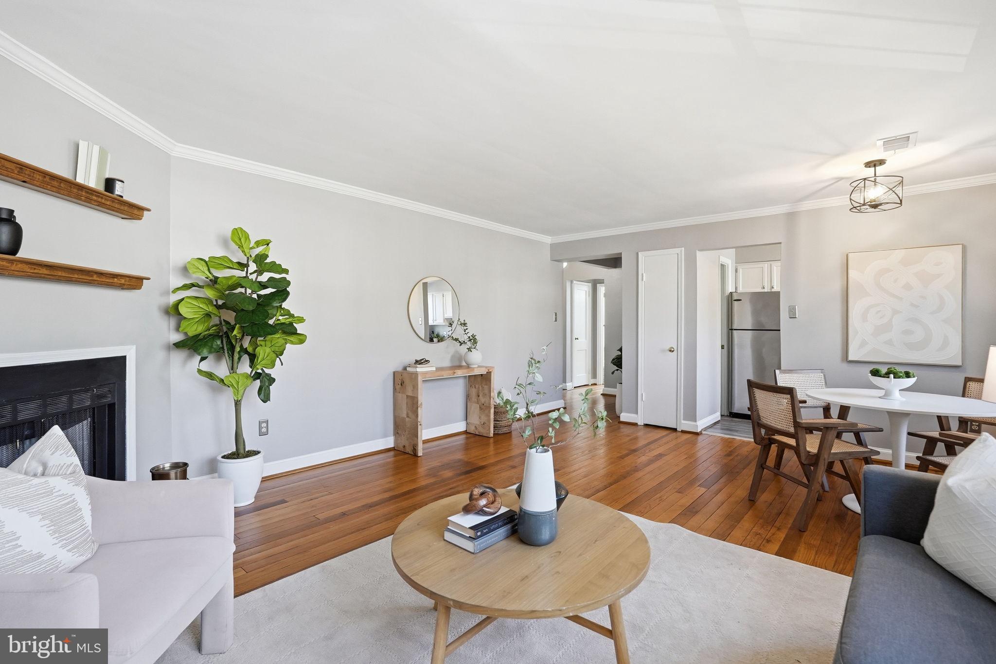 2900 13th Road South, Unit 201 Arlington, VA 22204 - Photo 9 of 32 a living room with furniture potted plant and a chandelier