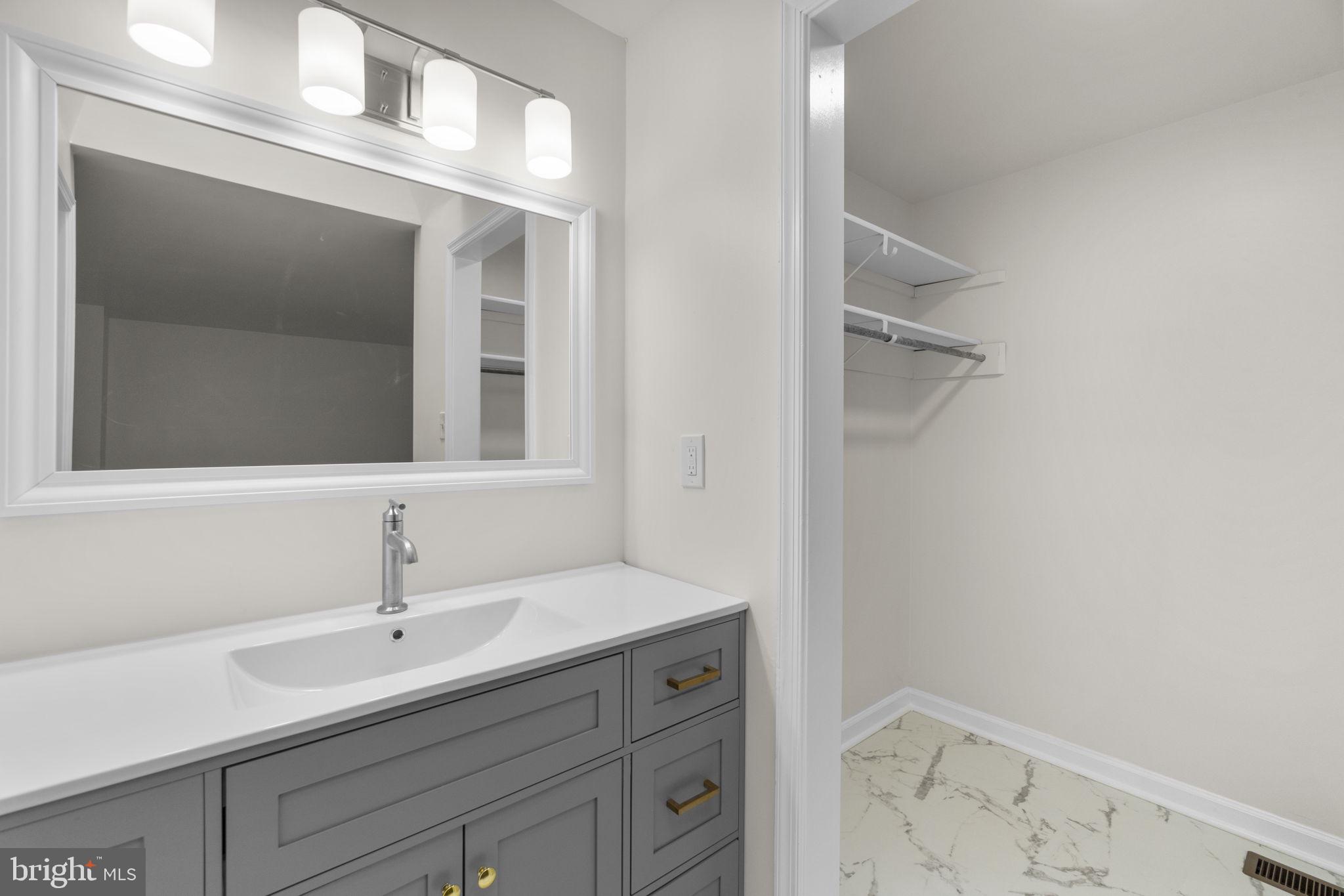 8039 Hollow Reed Court Frederick, MD 21701 - Photo 14 of 28 Sleek modern bathroom with spacious closet.