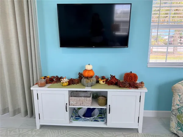 a room with toys and flat screen tv