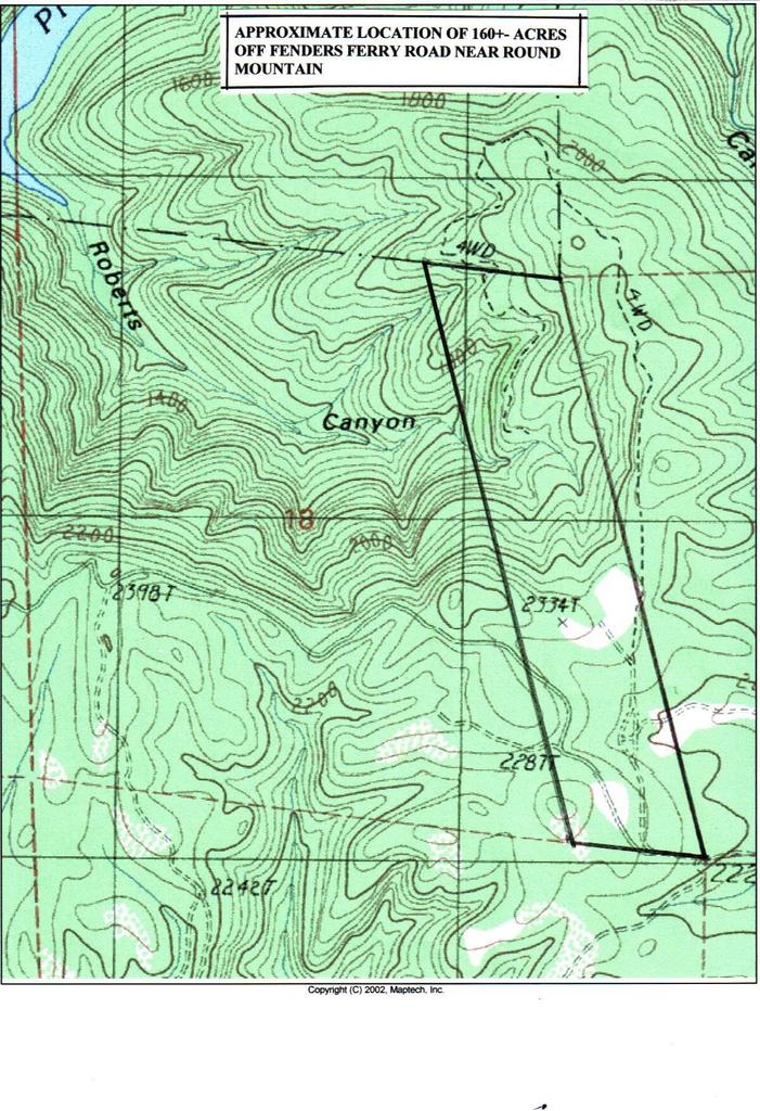 Backbone Road Round Mountain, CA 96084 - Photo 1 of 1 Topo Map, in Sec.18,T34NR1W
