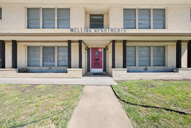 front view of a brick building