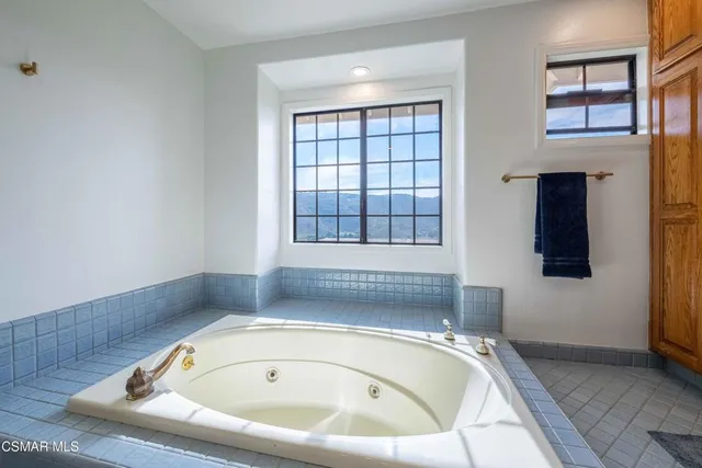 a view of a lake with a mountain in the background