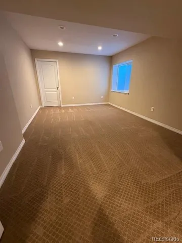 an empty room with a natural light