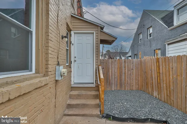 a view of front door of house