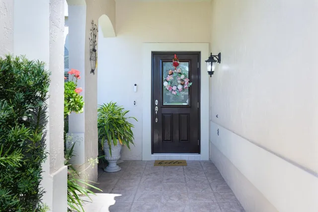 a view of a house with a patio