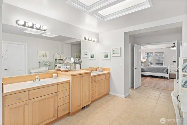 a view of a kitchen with cabinets