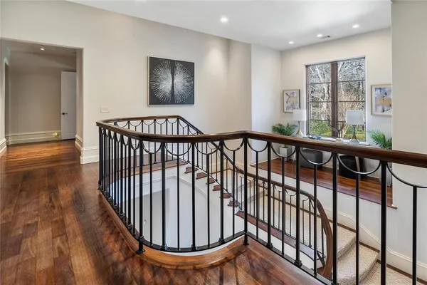 a view of balcony and yard
