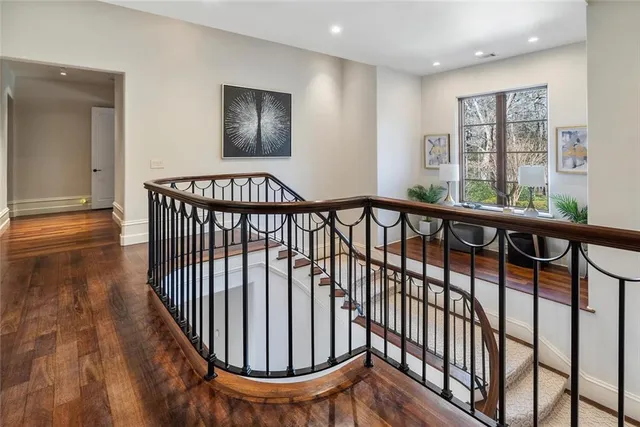 a view of balcony and yard