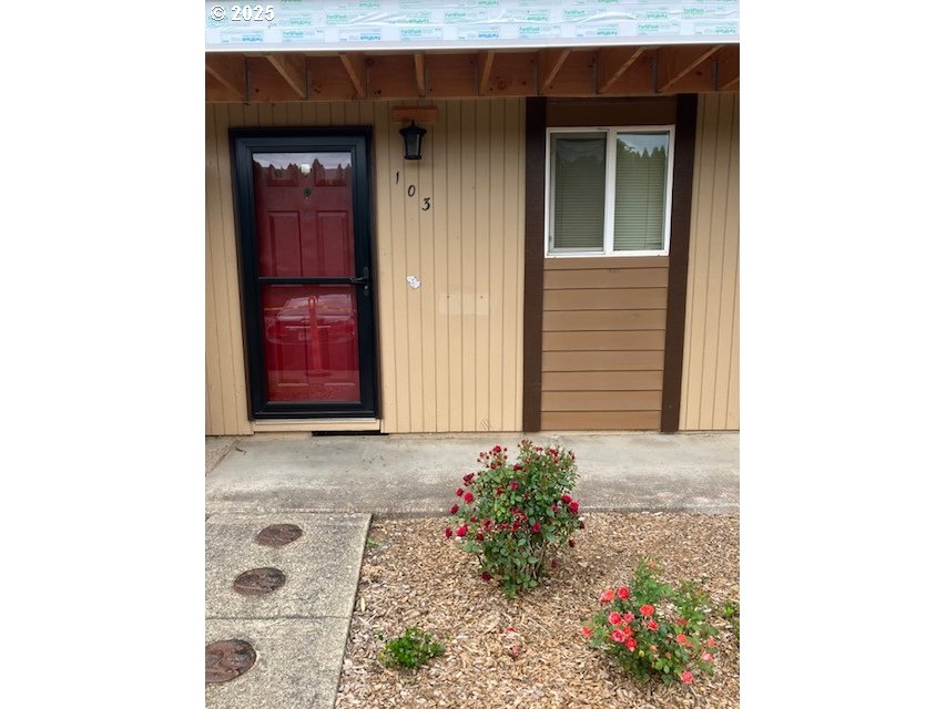 a front view of a house