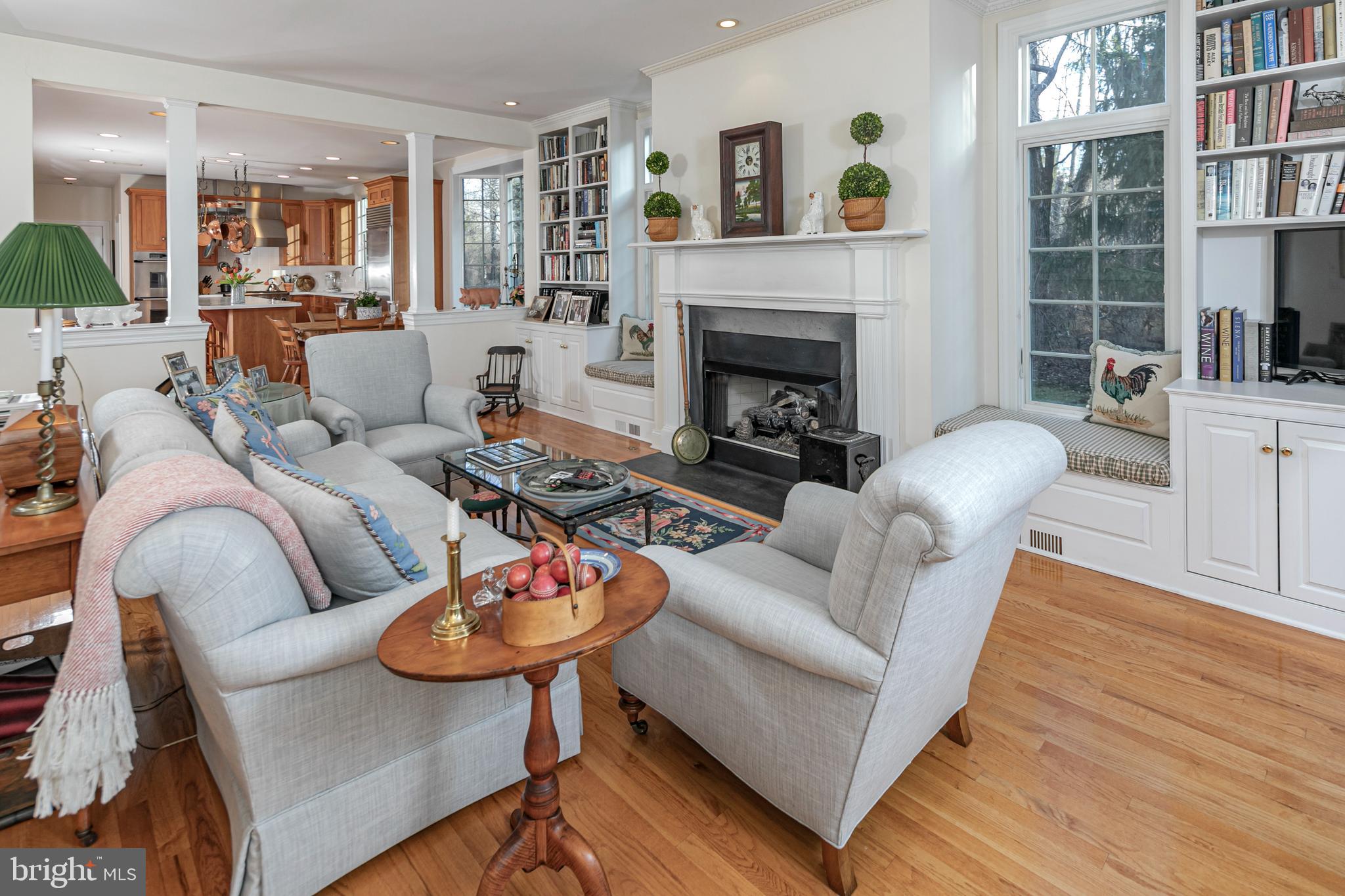 2 Windermere Way Princeton, NJ 08540 - Photo 14 of 30 a living room with furniture and a fireplace